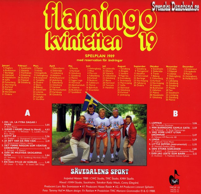 FLAMINGOKVINTETTEN LP (1988) "Flamingokvintetten 19" B
