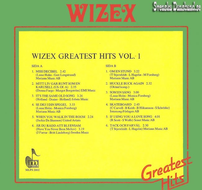 WIZEX LP (1980) "Greatest Hits" B