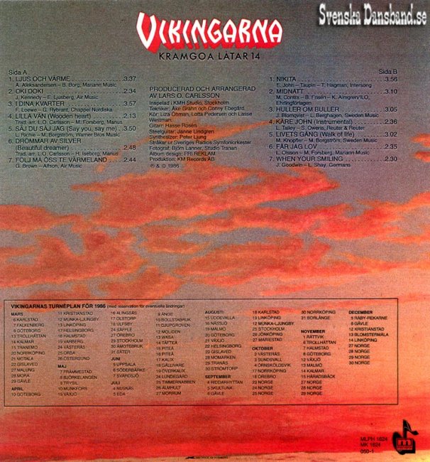 VIKINGARNA LP (1986) "Kramgoa ltar 14" B
