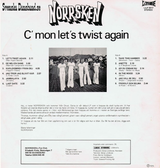 NORRSKEN LP (1976) "C'mon let's twist again" B