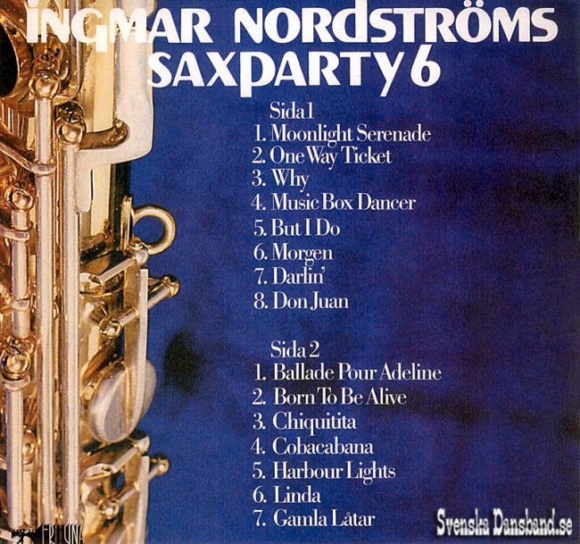 INGMAR NORDSTRÖMS LP (1979) "Saxparty 6" B