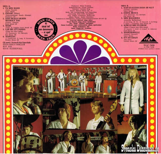 SVEN-ERICS LP (1977) "Nr kvllens dans r slut" B